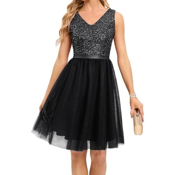 Meetjen Sequin A-Line Prom Dress Size 3XL - Picture 7 of 7